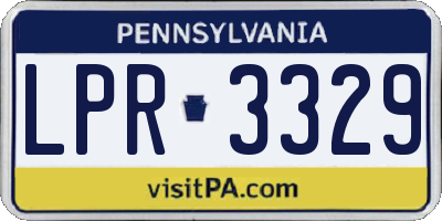 PA license plate LPR3329