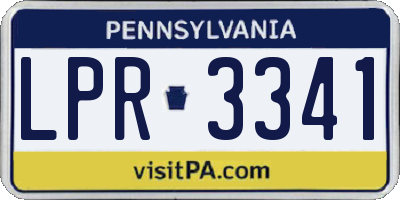 PA license plate LPR3341
