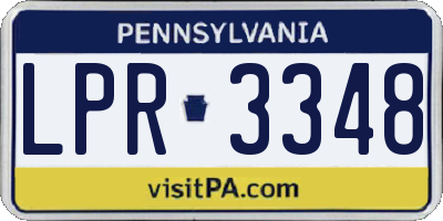 PA license plate LPR3348