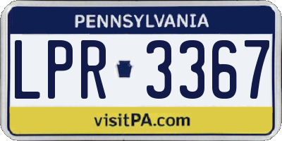 PA license plate LPR3367