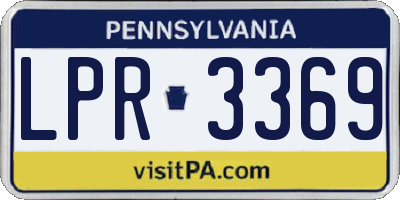 PA license plate LPR3369