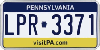 PA license plate LPR3371