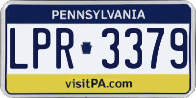 PA license plate LPR3379