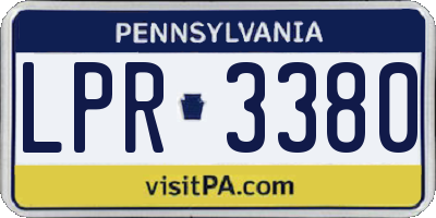 PA license plate LPR3380