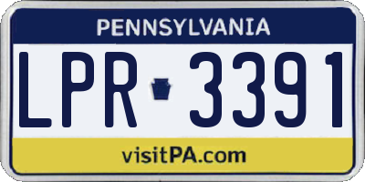 PA license plate LPR3391