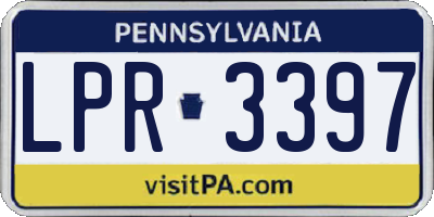 PA license plate LPR3397