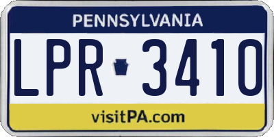 PA license plate LPR3410