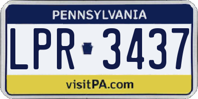 PA license plate LPR3437
