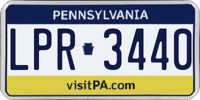 PA license plate LPR3440