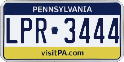 PA license plate LPR3444