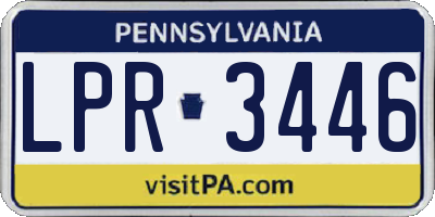 PA license plate LPR3446