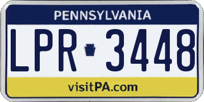 PA license plate LPR3448