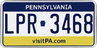 PA license plate LPR3468
