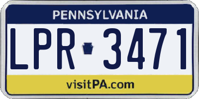 PA license plate LPR3471