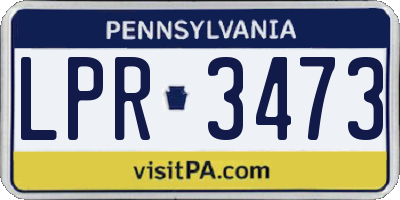 PA license plate LPR3473