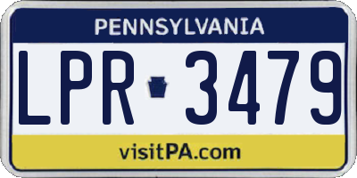 PA license plate LPR3479