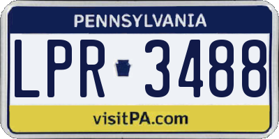 PA license plate LPR3488