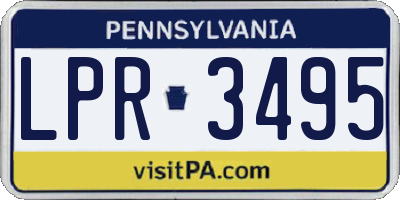 PA license plate LPR3495
