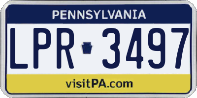 PA license plate LPR3497