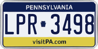 PA license plate LPR3498