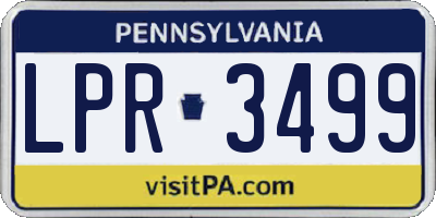 PA license plate LPR3499