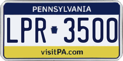 PA license plate LPR3500