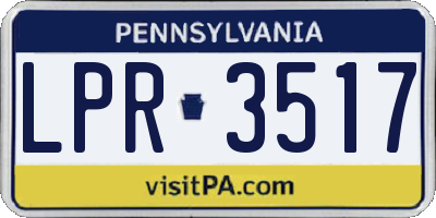 PA license plate LPR3517