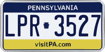 PA license plate LPR3527
