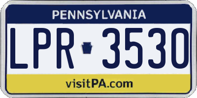 PA license plate LPR3530
