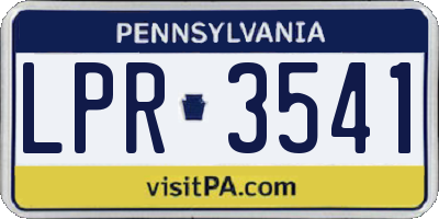 PA license plate LPR3541