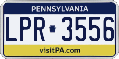 PA license plate LPR3556