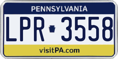 PA license plate LPR3558