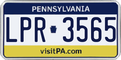 PA license plate LPR3565