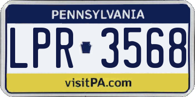 PA license plate LPR3568