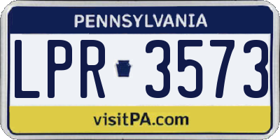 PA license plate LPR3573