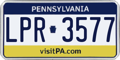 PA license plate LPR3577