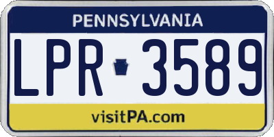 PA license plate LPR3589