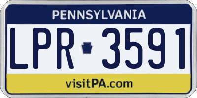 PA license plate LPR3591