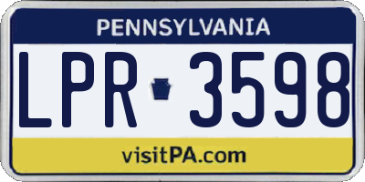 PA license plate LPR3598