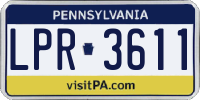 PA license plate LPR3611