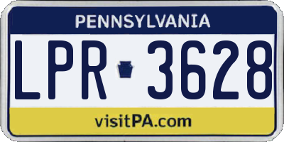 PA license plate LPR3628