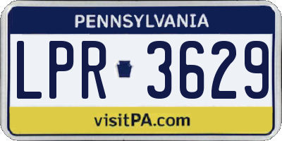 PA license plate LPR3629