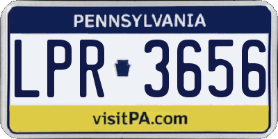 PA license plate LPR3656