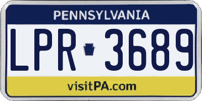 PA license plate LPR3689