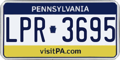 PA license plate LPR3695