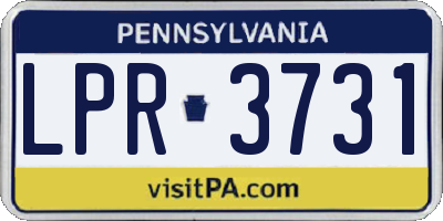 PA license plate LPR3731