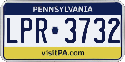 PA license plate LPR3732