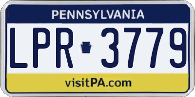 PA license plate LPR3779