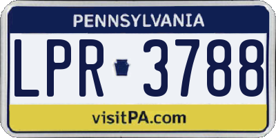 PA license plate LPR3788