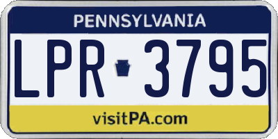PA license plate LPR3795